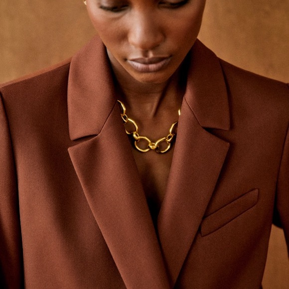 NWT Sézane Michele Double Breasted Blazer | Sz 36 (US 4) | Chocolate Brown - Picture 6 of 16